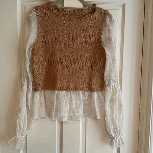 Anthropologie sweater blouse fits 2-6